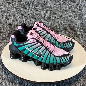 Nike Shox TL Fade Sneaker Women's 8 Light Arctic Pink / Neptune Green